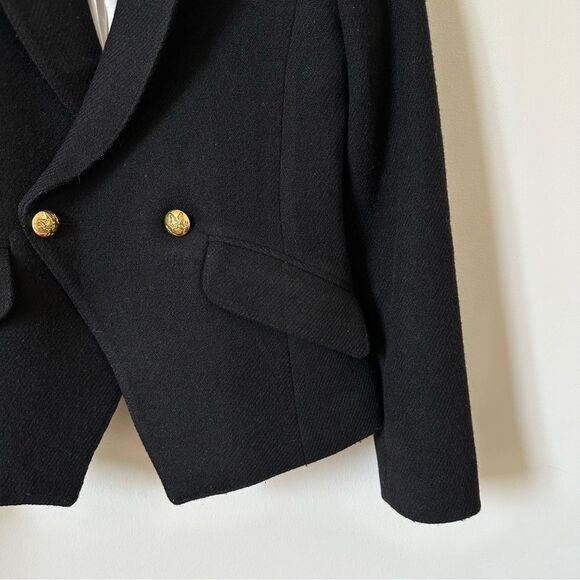 Smythe Black Wool Blend Button Down Blazer Size 8 - Picture 8 of 11
